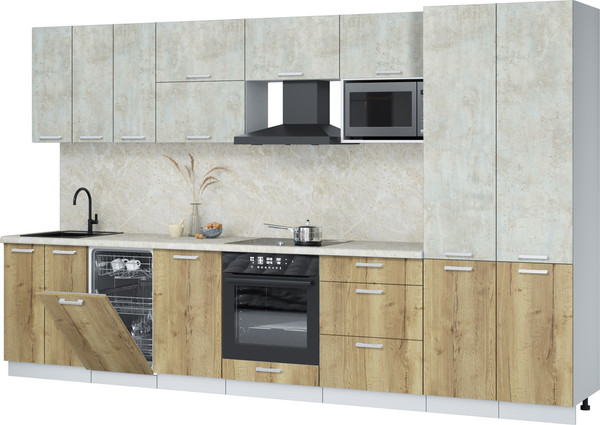 Кухонный гарнитур Интерлиния Мила Лайт 3.5-ПМ4  - фото