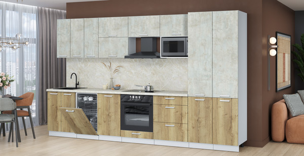 Кухонный гарнитур Интерлиния Мила Лайт 3.5-ПМ4 