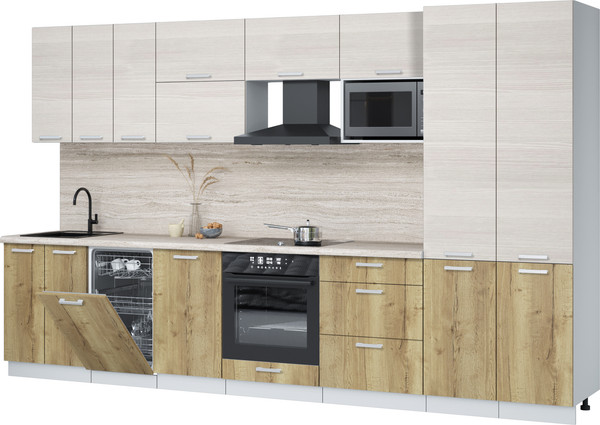 Кухонный гарнитур Интерлиния Мила Лайт 3.5-ПМ4  - фото