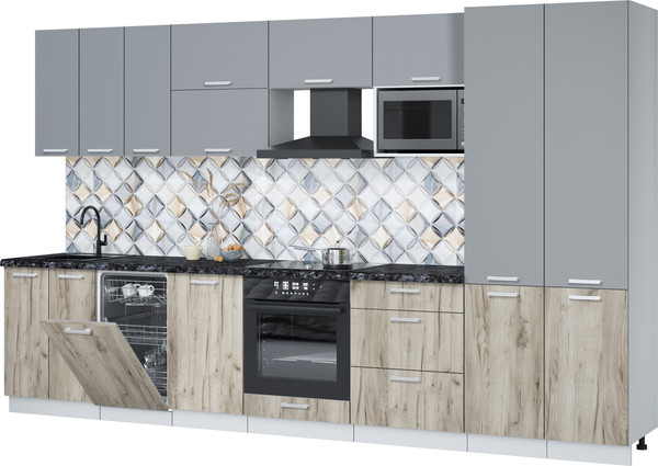 Кухонный гарнитур Интерлиния Мила Лайт 3.5-ПМ4  - фото