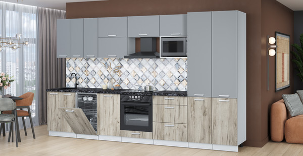 Кухонный гарнитур Интерлиния Мила Лайт 3.5-ПМ4 