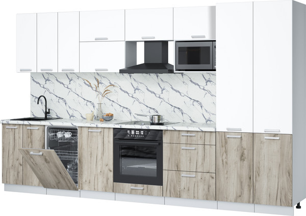 Кухонный гарнитур Интерлиния Мила Лайт 3.5-ПМ4 - фото