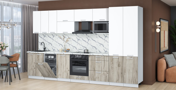 Кухонный гарнитур Интерлиния Мила Лайт 3.5-ПМ4