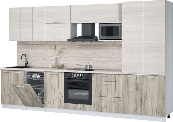 Кухонный гарнитур Интерлиния Мила Лайт 3.5-ПМ4  - фото