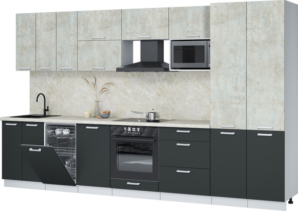 Кухонный гарнитур Интерлиния Мила Лайт 3.5-ПМ4  - фото