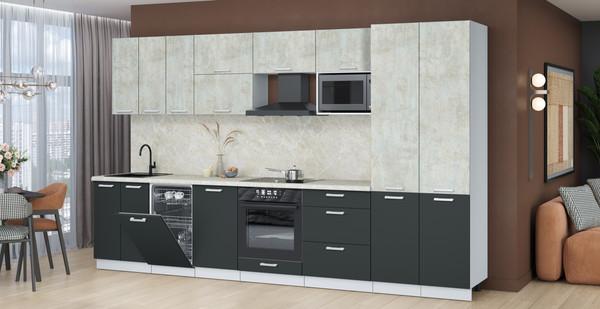 Кухонный гарнитур Интерлиния Мила Лайт 3.5-ПМ4 