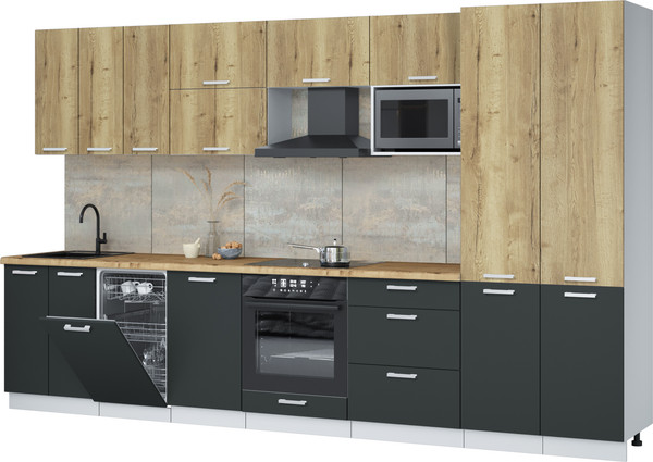 Кухонный гарнитур Интерлиния Мила Лайт 3.5-ПМ4  - фото