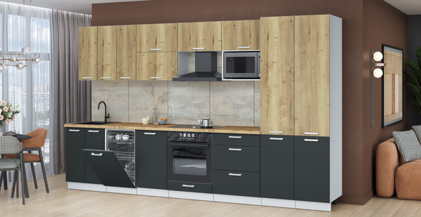 Кухонный гарнитур Интерлиния Мила Лайт 3.5-ПМ4 