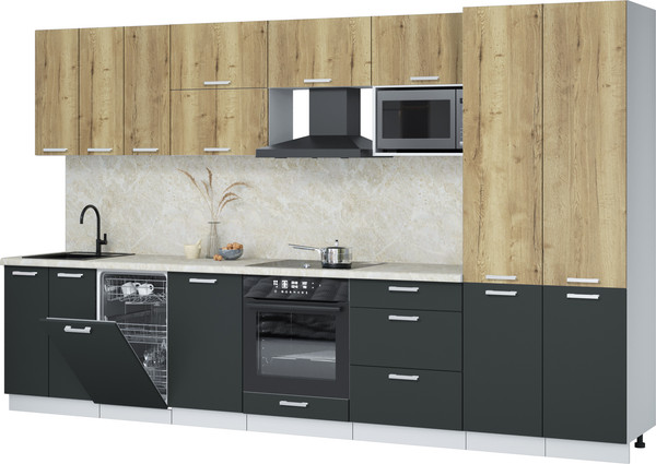 Кухонный гарнитур Интерлиния Мила Лайт 3.5-ПМ4 - фото