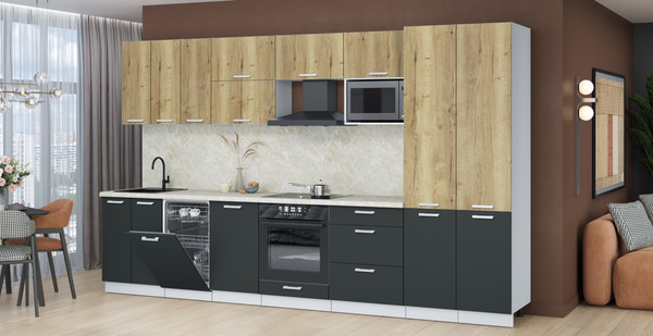 Кухонный гарнитур Интерлиния Мила Лайт 3.5-ПМ4