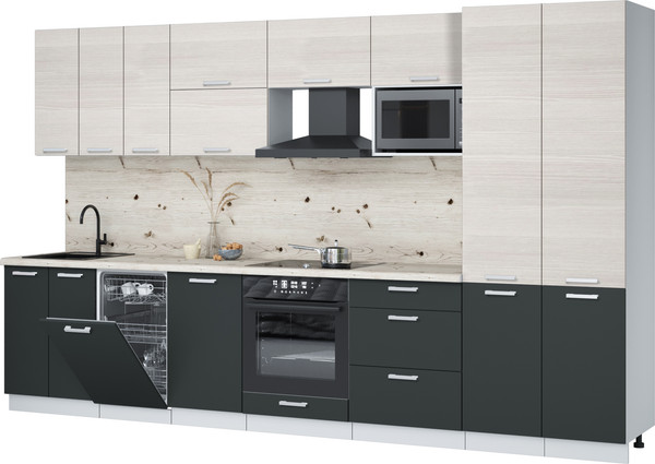 Кухонный гарнитур Интерлиния Мила Лайт 3.5-ПМ4  - фото