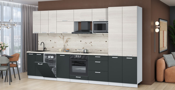 Кухонный гарнитур Интерлиния Мила Лайт 3.5-ПМ4 