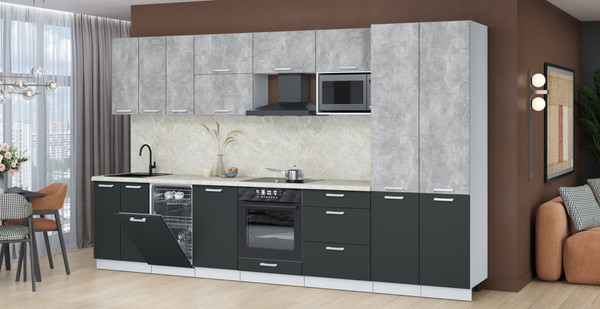 Кухонный гарнитур Интерлиния Мила Лайт 3.5-ПМ4 