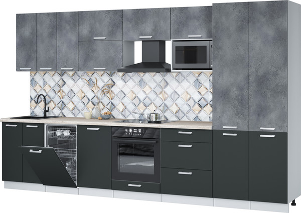 Кухонный гарнитур Интерлиния Мила Лайт 3.5-ПМ4 - фото