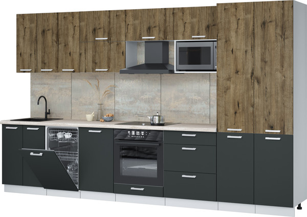 Кухонный гарнитур Интерлиния Мила Лайт 3.5-ПМ4  - фото