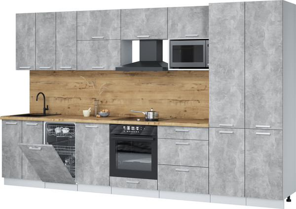 Кухонный гарнитур Интерлиния Мила Лайт 3.5-ПМ4 - фото