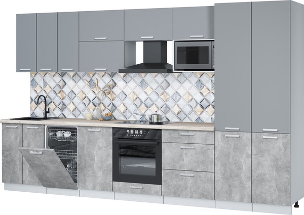 Кухонный гарнитур Интерлиния Мила Лайт 3.5-ПМ4 - фото