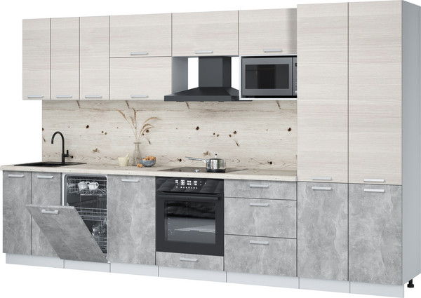 Кухонный гарнитур Интерлиния Мила Лайт 3.5-ПМ4 - фото