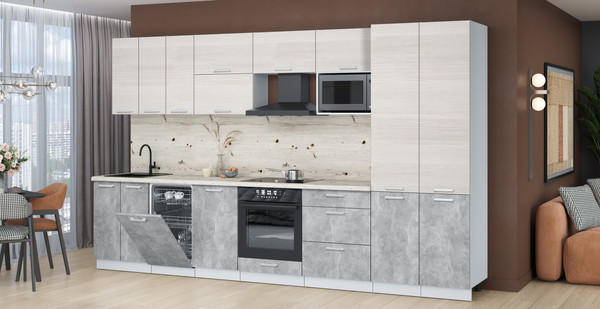 Кухонный гарнитур Интерлиния Мила Лайт 3.5-ПМ4