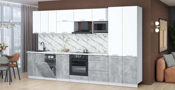 Кухонный гарнитур Интерлиния Мила Лайт 3.5-ПМ4