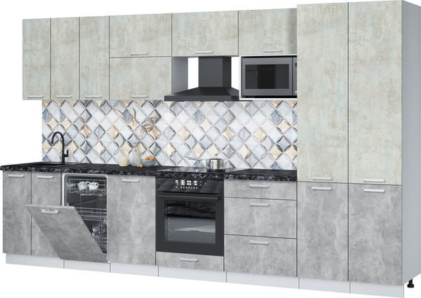 Кухонный гарнитур Интерлиния Мила Лайт 3.5-ПМ4 - фото