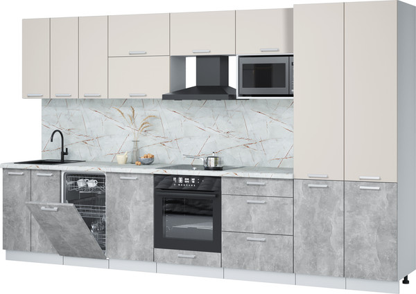 Кухонный гарнитур Интерлиния Мила Лайт 3.5-ПМ4 - фото