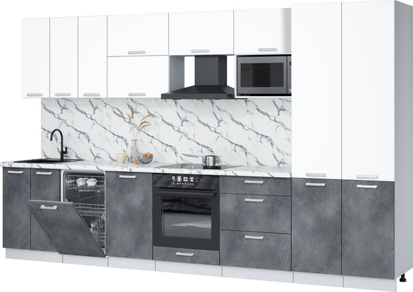 Кухонный гарнитур Интерлиния Мила Лайт 3.5-ПМ4 - фото