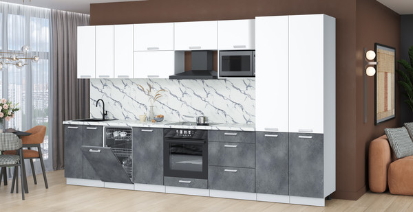 Кухонный гарнитур Интерлиния Мила Лайт 3.5-ПМ4