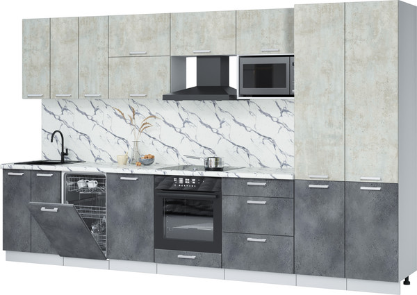 Кухонный гарнитур Интерлиния Мила Лайт 3.5-ПМ4  - фото