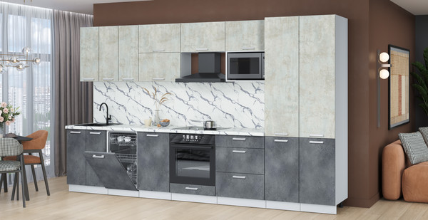 Кухонный гарнитур Интерлиния Мила Лайт 3.5-ПМ4 