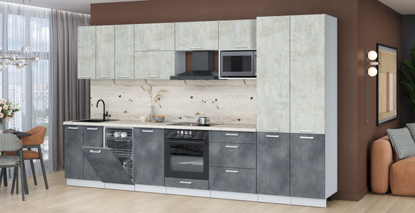 Кухонный гарнитур Интерлиния Мила Лайт 3.5-ПМ4