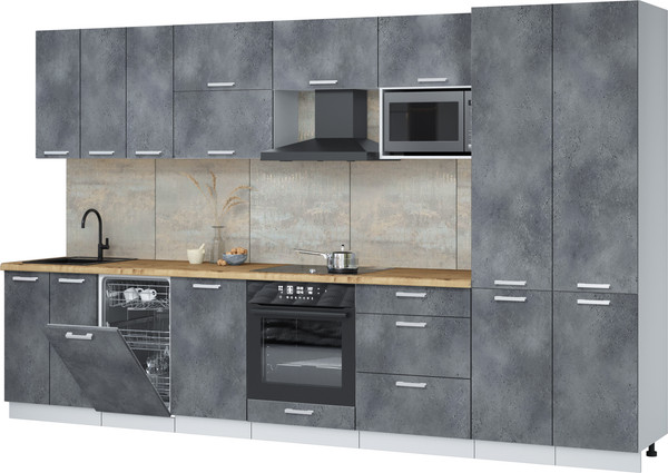 Кухонный гарнитур Интерлиния Мила Лайт 3.5-ПМ4  - фото