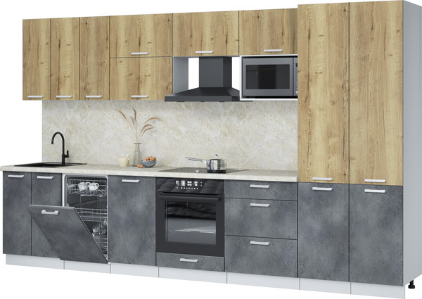 Кухонный гарнитур Интерлиния Мила Лайт 3.5-ПМ4  - фото