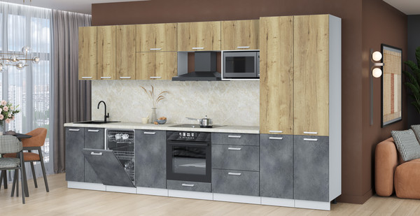 Кухонный гарнитур Интерлиния Мила Лайт 3.5-ПМ4 