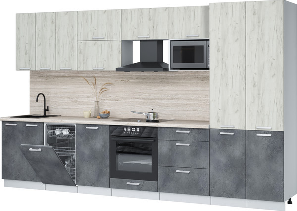 Кухонный гарнитур Интерлиния Мила Лайт 3.5-ПМ4 - фото