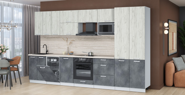 Кухонный гарнитур Интерлиния Мила Лайт 3.5-ПМ4