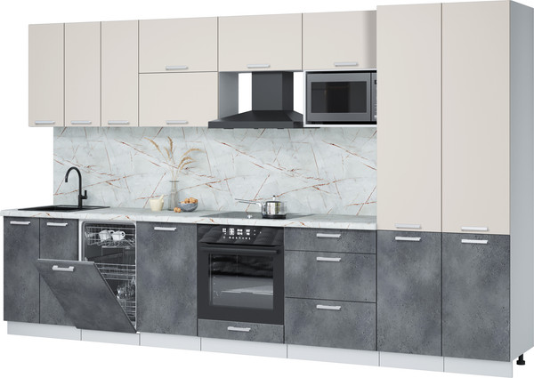 Кухонный гарнитур Интерлиния Мила Лайт 3.5-ПМ4  - фото