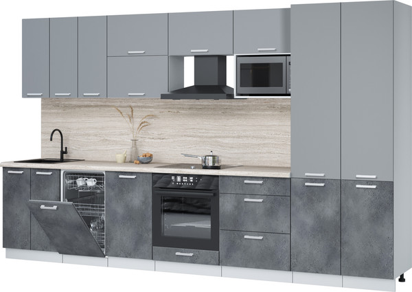 Кухонный гарнитур Интерлиния Мила Лайт 3.5-ПМ4  - фото