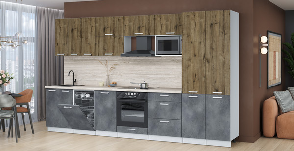 Кухонный гарнитур Интерлиния Мила Лайт 3.5-ПМ4 