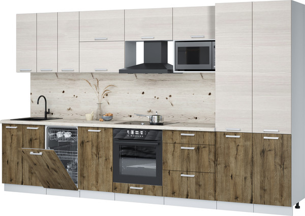 Кухонный гарнитур Интерлиния Мила Лайт 3.5-ПМ4 - фото