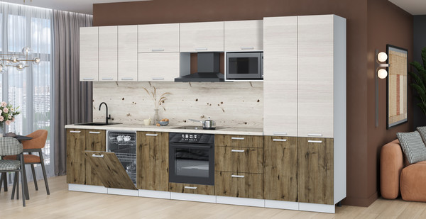 Кухонный гарнитур Интерлиния Мила Лайт 3.5-ПМ4