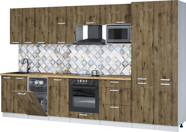 Кухонный гарнитур Интерлиния Мила Лайт 3.5-ПМ4  - фото