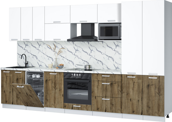 Кухонный гарнитур Интерлиния Мила Лайт 3.5-ПМ4  - фото