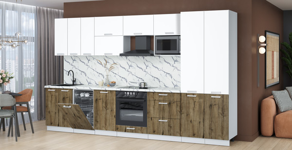 Кухонный гарнитур Интерлиния Мила Лайт 3.5-ПМ4 