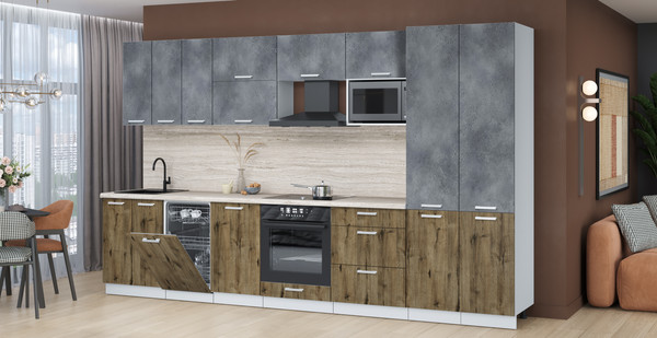 Кухонный гарнитур Интерлиния Мила Лайт 3.5-ПМ4 