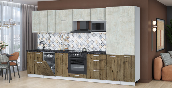 Кухонный гарнитур Интерлиния Мила Лайт 3.5-ПМ4 