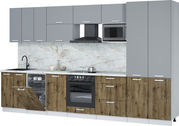 Кухонный гарнитур Интерлиния Мила Лайт 3.5-ПМ4  - фото