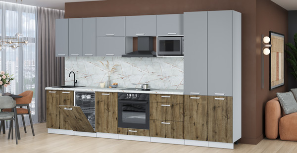 Кухонный гарнитур Интерлиния Мила Лайт 3.5-ПМ4 