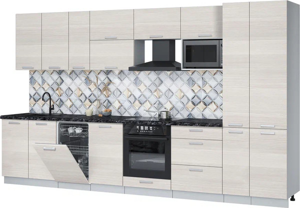 Кухонный гарнитур Интерлиния Мила Лайт 3.6-ПМ4  - фото