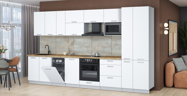 Кухонный гарнитур Интерлиния Мила Лайт 3.6-ПМ4 